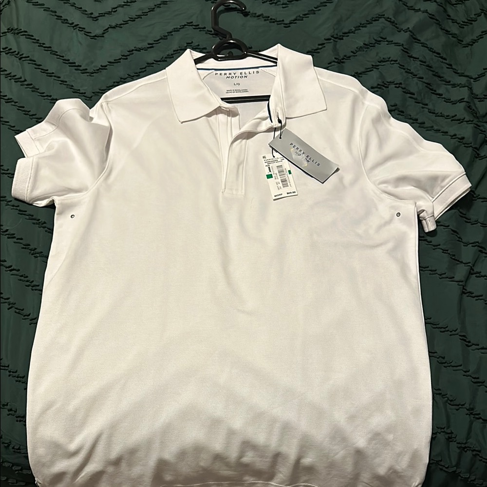 Perry Ellis Men's White Polo Shirt